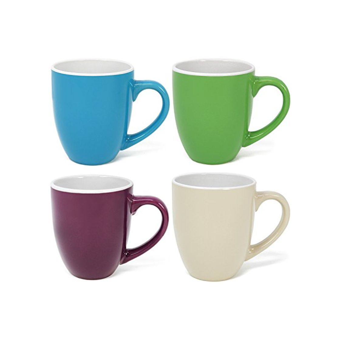 Product com-four® 4x Juego de tazas de café hecho de cerámica, tazas de