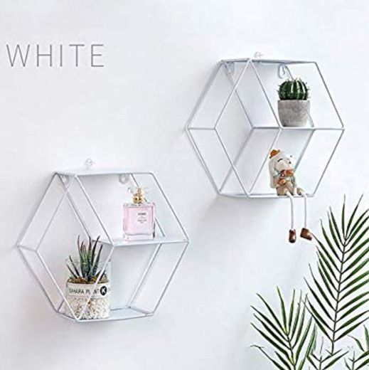 Estanterías geométricas blancas para decorar ❕💙