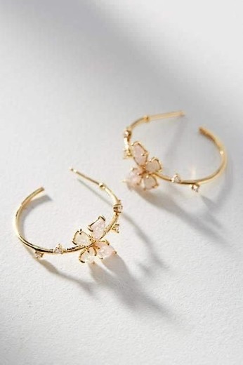 Round butterfly earrings 