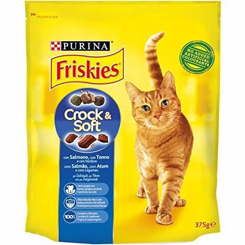 Friskies - Crock & Soft Pienso para Gatos con salmón