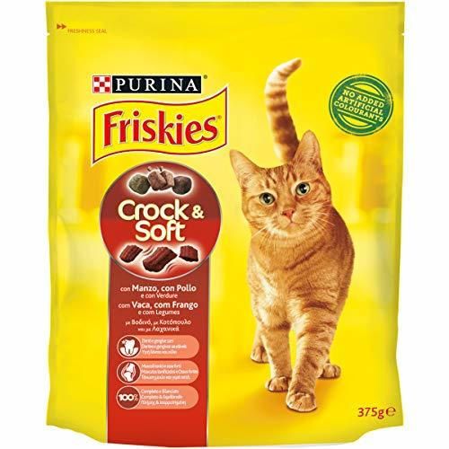 Friskies Crock & Soft - Pienso para Gatos con Carne de Res
