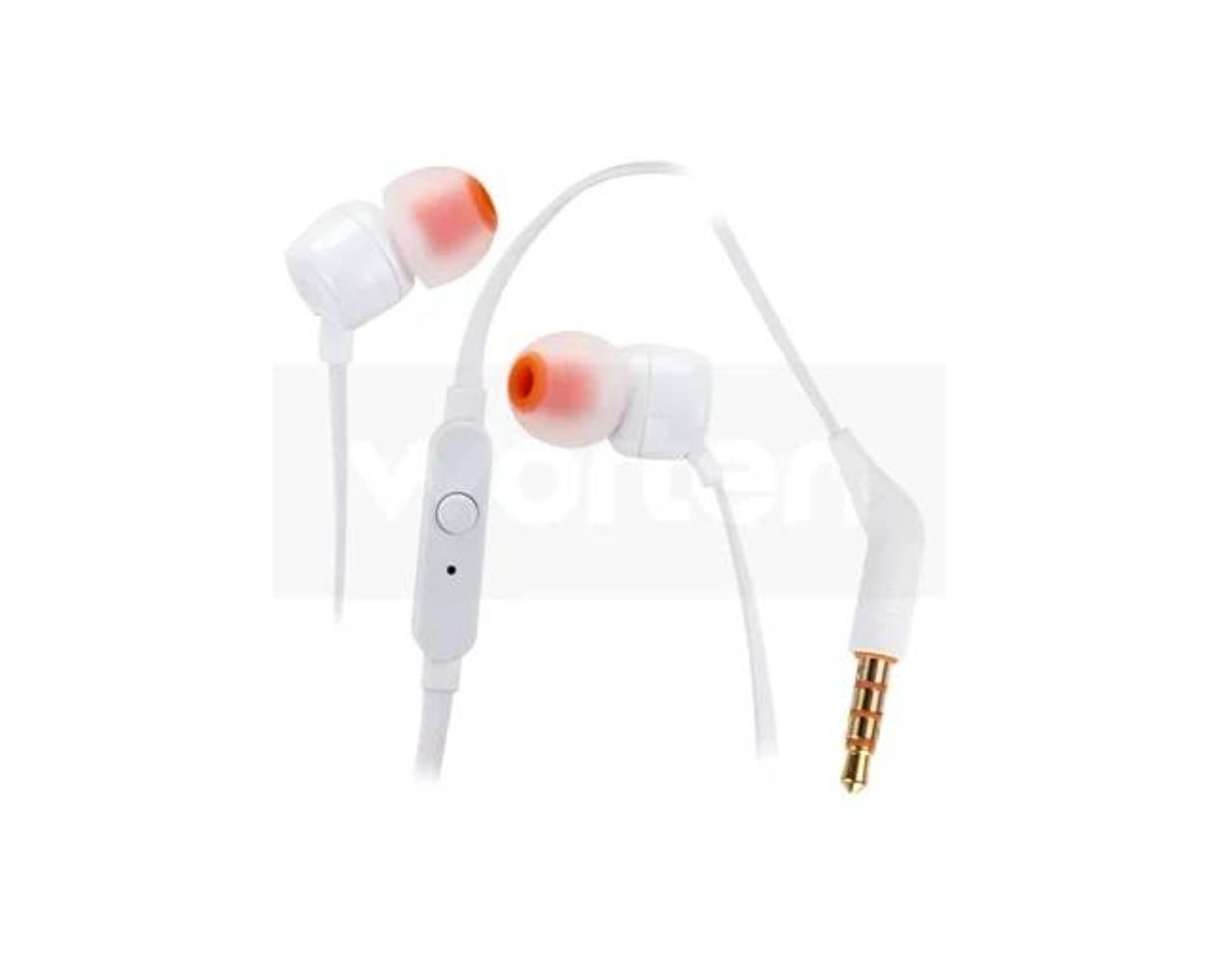 Social Auriculares Com fio JBL T 110 (In Ear - Microfone - Branco)