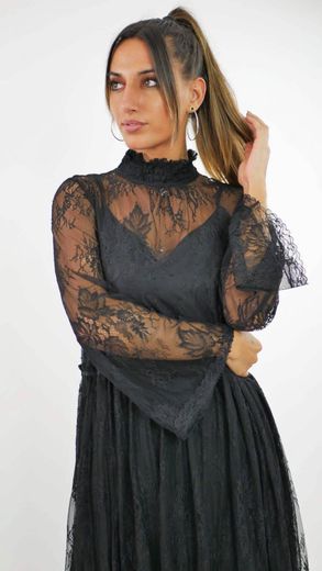 Vestido Black Renda Lux

