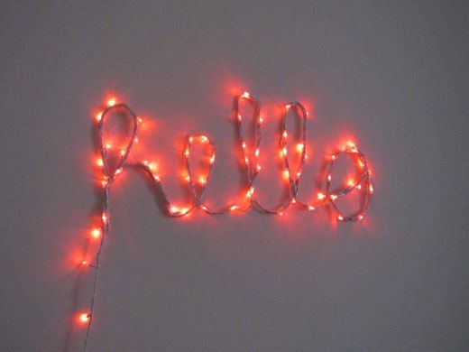 Letras com luzes led