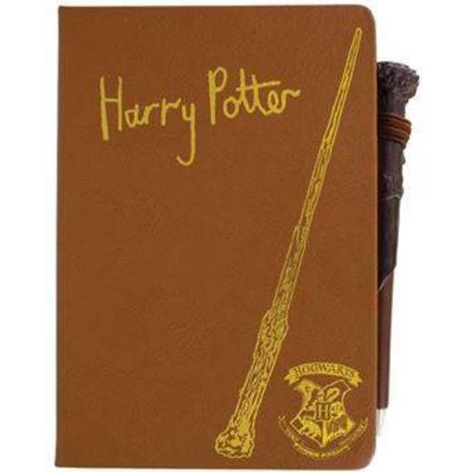 Caderno Pautado e Caneta Harry Potter

