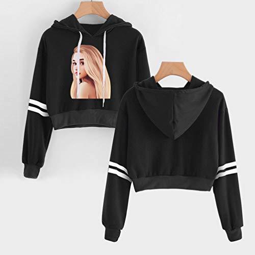 Producto Xdsy Ariana Grande Casual suéter con Capucha Umbilical Camiseta Corta Mujer