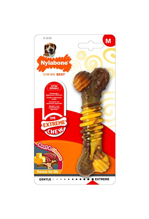 Producto Nylbone JU01668 Nylabone Dura Chew Cheesesteack Queso M