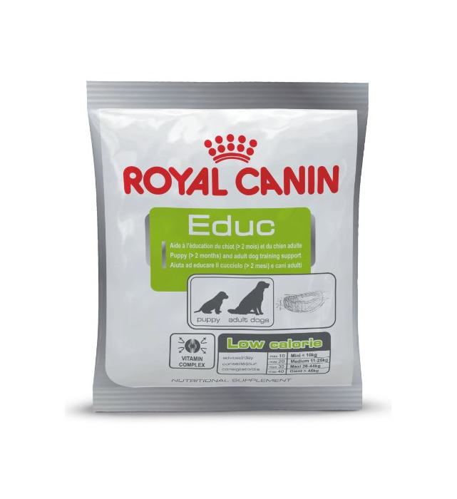 Royal Canin Snack para perro Educ Bajo Calorías 50 g, 10 Paquete