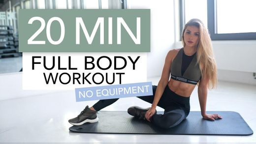 20 MIN FULL BODY WORKOUT // No Equipment - YouTube