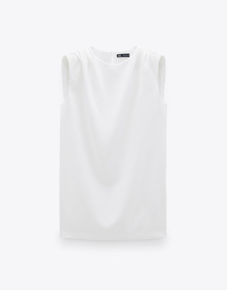 Producto Vestido com Ombreiras em branco ZARA