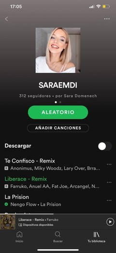 Spotify ✨ Lista SARAEMDI