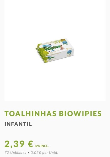 Toalhinhas Biowipies