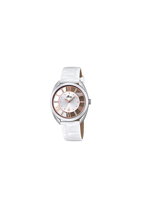 Productos Reloj Cuarzo Lotus para Mujer con Plata Y Blanco Cuero 18224/1