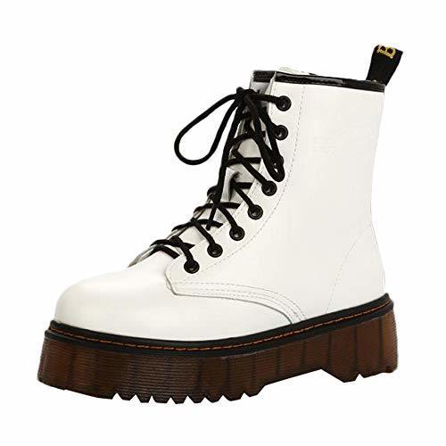 Social Rawdah Botas Mujer Invierno Botas de Mujer Zapatos Retro de Las Mujeres