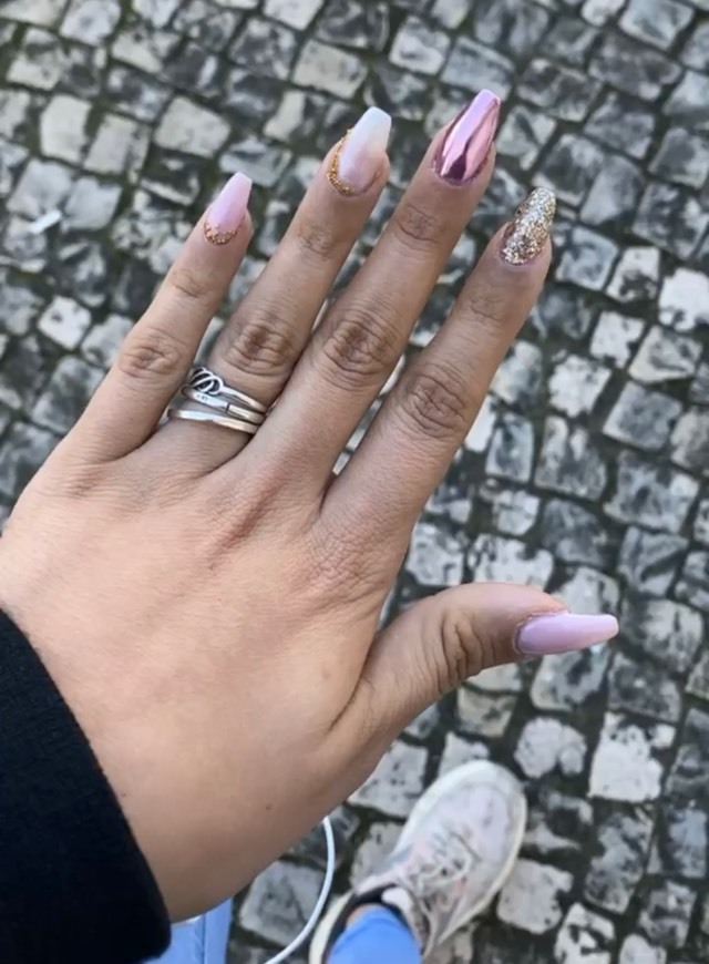 Moda Unhas cor de rosa