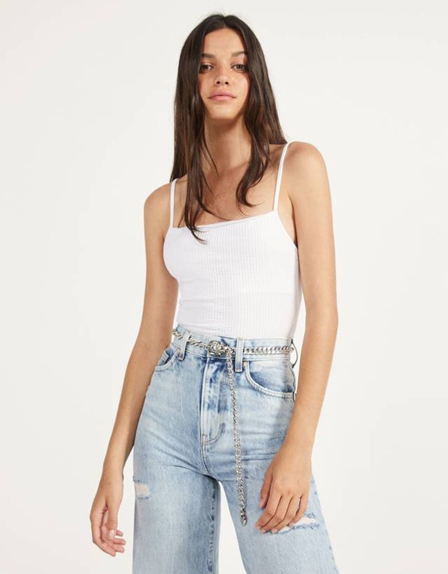 Moda Plain strappy bodysuit - Bodysuits - Bershka