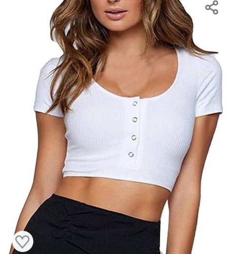 FRAUIT Camiseta De Tirantes Slim para Mujer Crop Top Sexy Blusa ...