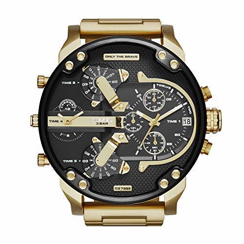 Fashion Hombre-Reloj diesel MR Daddy 2.0 cronógrafo de Cuarzo con Revestimiento de Acero