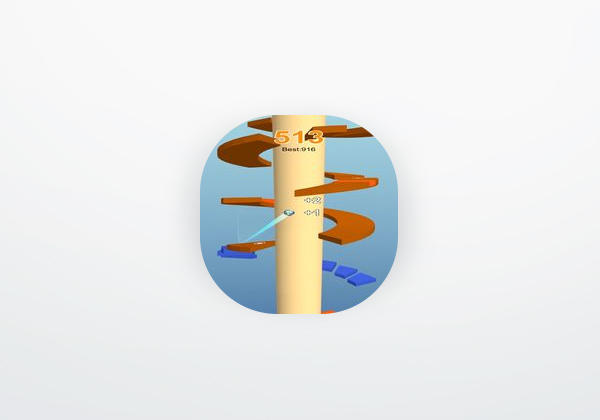 App Run Ball - Jump On Helix Road