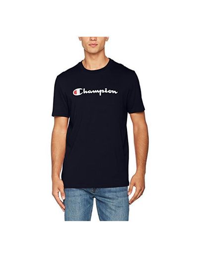 Champion Classic Logo para Hombre Camiseta, Azul