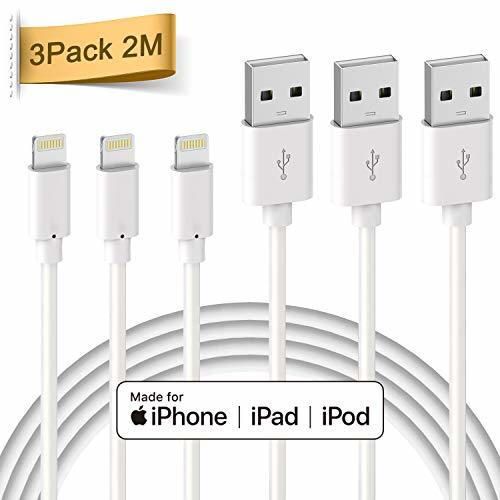 Quntis Cable iPhone -[Apple MFi Certificado] 2m 3 Piezas Garantía de por