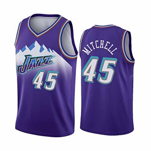 Place Auart Mens Baloncesto Jersey # 45 Mangas de la Juventud Donovan Mitchell