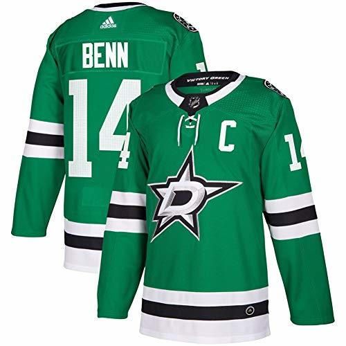 TOPSEE Camiseta de Hockey sobre Hielo NHL Dallas Stars Benn #14 Verde