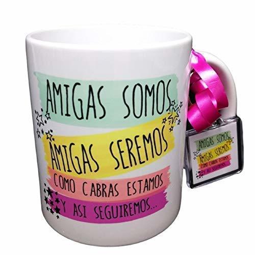 Home Taza Y Llavero Frase Amigas Somos