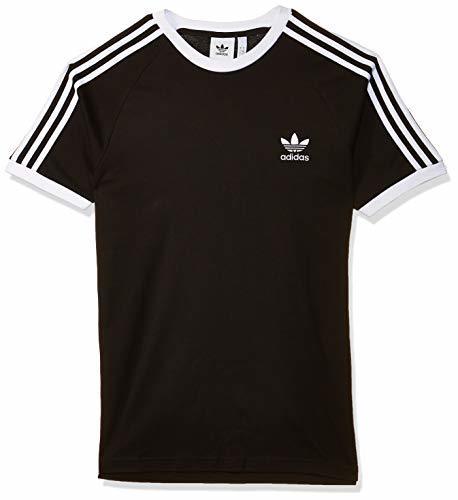 Fitness adidas Tres Bandas Camiseta de Manga Corta, Hombre, Negro