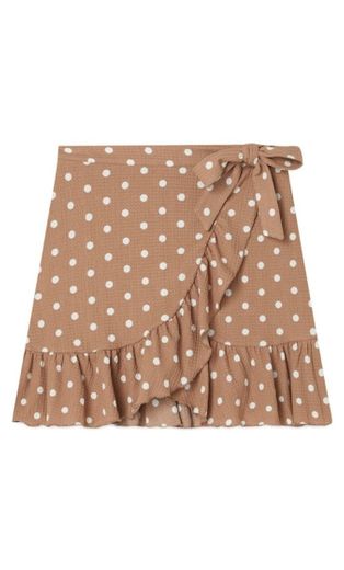 Polka dot beige skirt 