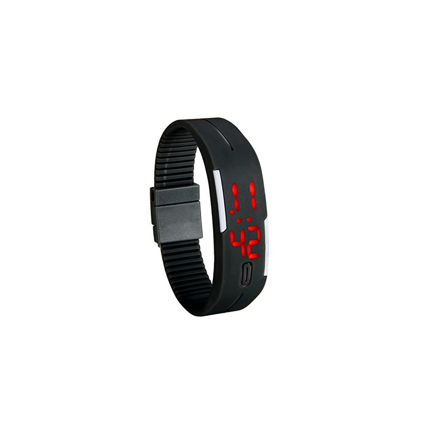 Producto Lancardo Reloj Electrónico con Luces de LED Correa de Silicona Pulsera Digital