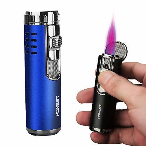 Promesa Storm Lighter Encendedor de cigarros 4 Jet Red Flames Gas Recargable