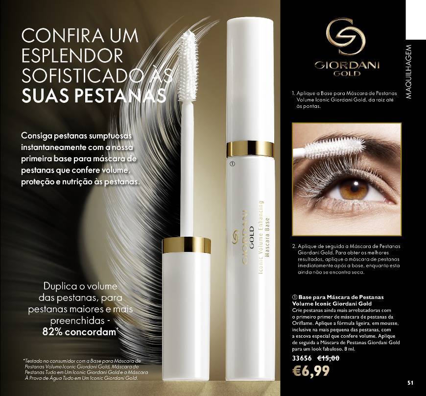 Product Base para Máscara de Pestanas Volume Iconic Giordani Gold