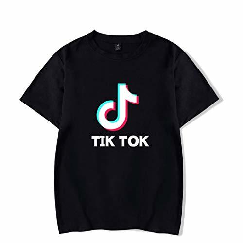 Moda FEIRAN TIK Tok Imprimir Hombres y Mujeres Camisetas Verano Ocio Camiseta de