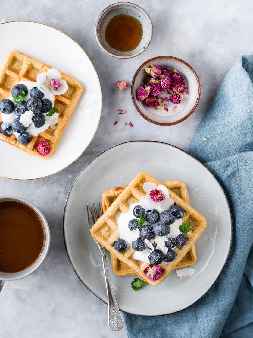 Waffles de Aveia e Coco | Anita Healthy