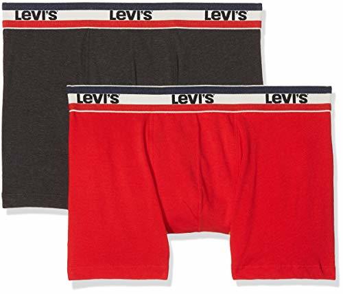 Moda Levi's Levis 200SF SPRTSWR Logo Color Boxer Brief 2P, Hombre,