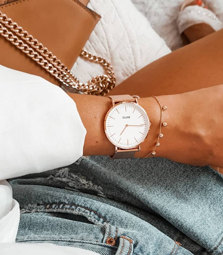 Social Relógio rose gold