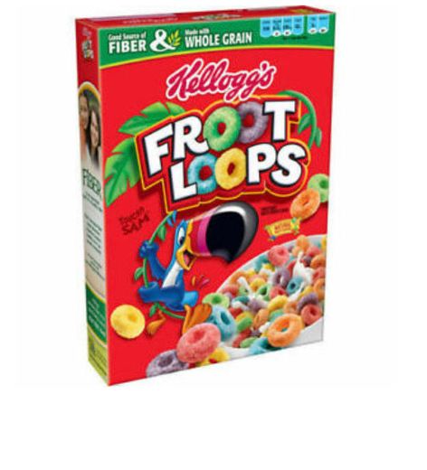 Kellogs froot loops cereals