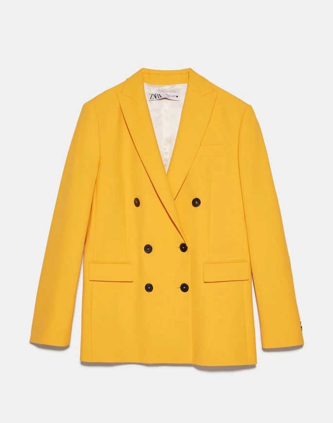 Fashion @zara yellow blazer 