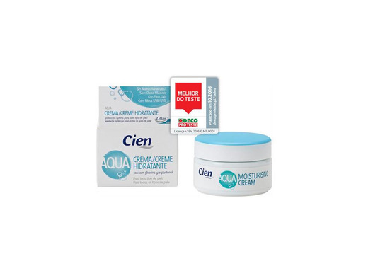 Crema Cien Aqua Hidratante con Glicerina y Pantenol