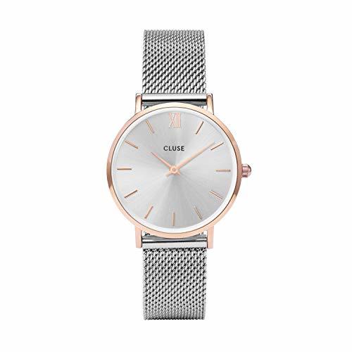 Product Cluse Reloj Analógico Unisex con Correa de Chapado En Acero Inoxidable –