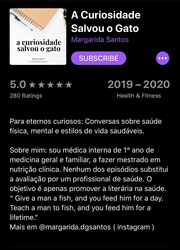 Moda ‎A Curiosidade Salvou o Gato on Apple Podcasts