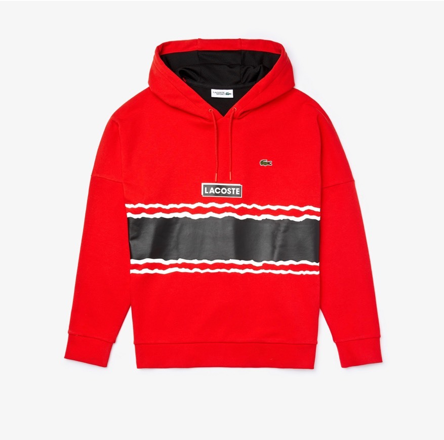 Moda Sweatshirt em felpa com capuz Lacoste SPORT Print para homem