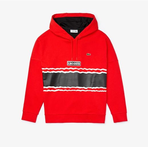 Sweatshirt em felpa com capuz Lacoste SPORT Print para homem