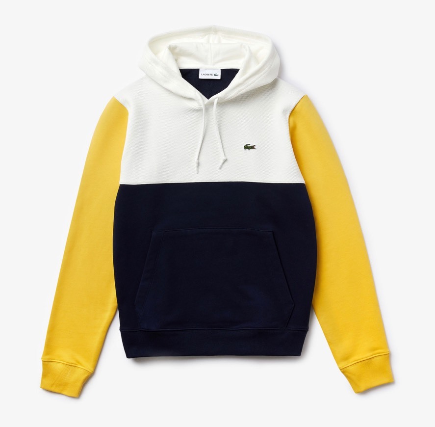 Moda Sweatshirt com capuz color block para homem