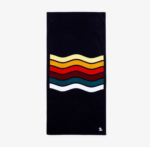 Rainbow wave beach towel