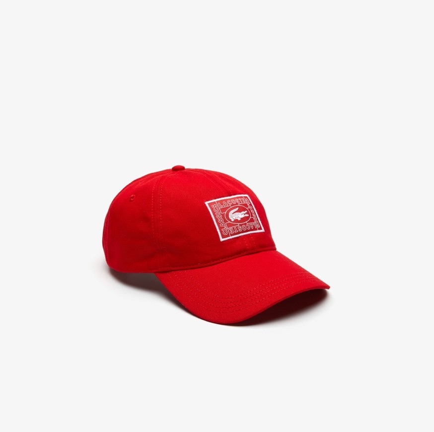 Social Boné de algodão com emblema do crocodilo estampado