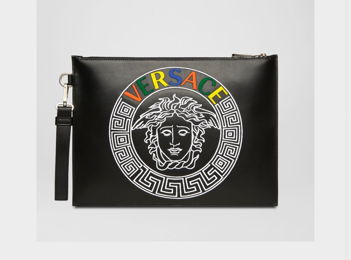 Moda MULTICOLOR MEDUSA LOGO POUCH VERSACE