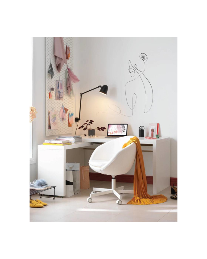 Social MALM Secretária c/painel extraível