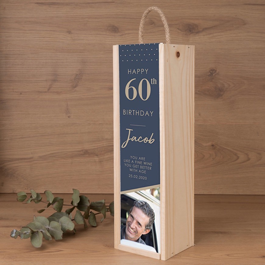 Social Caixa de vinho personalizada 